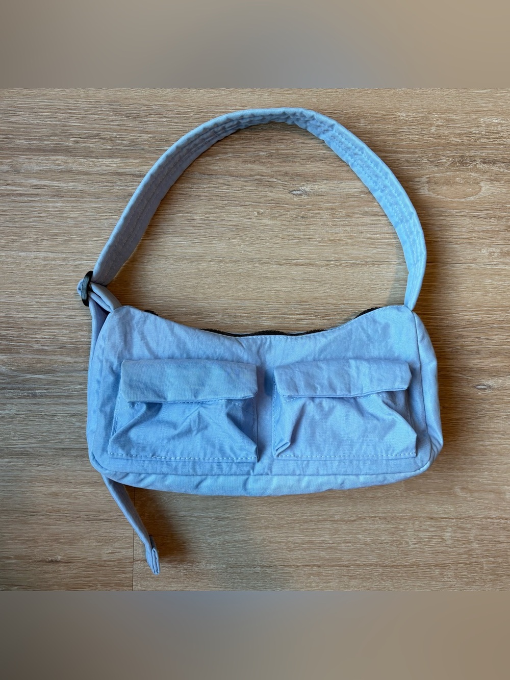 BAGGU Cargo Shoulder Bag in Serenity Blue